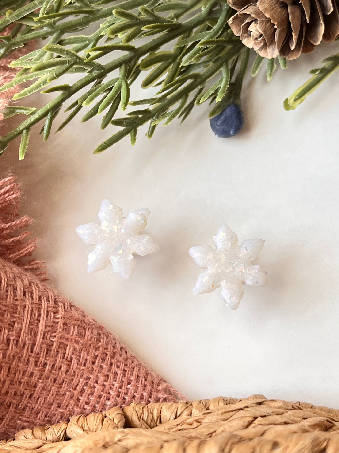 Opal Snowflake Stud