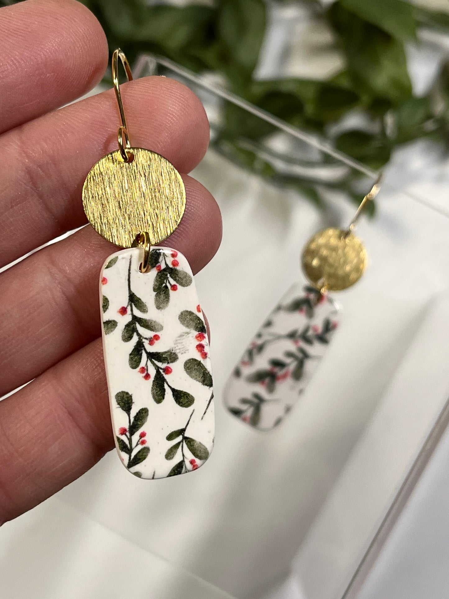 The Elke - Green Holiday Floral (Gold)